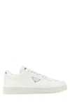 PRADA WHITE LEATHER DOWNTOWN SNEAKERS