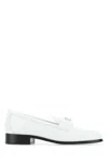 PRADA WHITE LEATHER LOAFERS