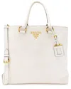 Prada White Leather Phenix N/s Tote (authentic Pre-loved) In White