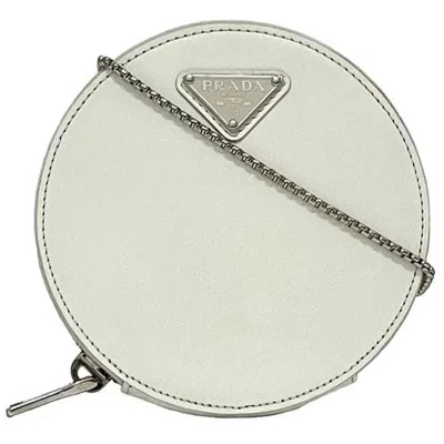 Pre-owned Prada White Leather Pochette Shoulder Bag ()
