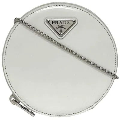Pre-owned Prada White Leather Pochette Shoulder Bag ()