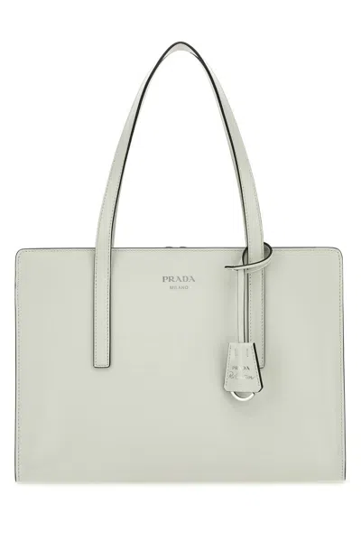 PRADA WHITE LEATHER RE-EDITION 1995 SHOULDER BAG