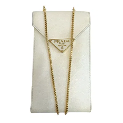 Pre-owned Prada White Leather Shoulder Bag ()