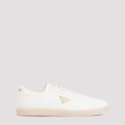 Prada White Leather Sneakers