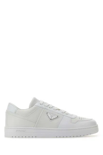 Prada White Leather Sneakers
