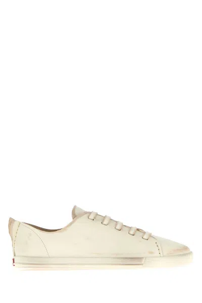 PRADA WHITE LEATHER SNEAKERS