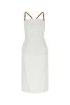 Prada White Linen Blend Dress