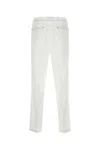 Prada Linen Trousers With Back Welt Pockets