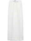Prada Logo-embroidered Maxi Skirt In White