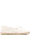Prada Enamel-logo Espadrilles In White