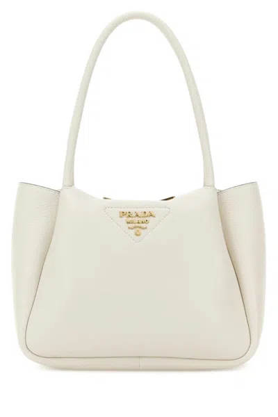 Prada White Logo Small Satchel