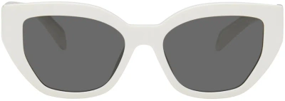 Prada White Logo Sunglasses In 1425s0 White
