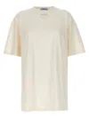 Prada Women Logo T-shirt In Off White