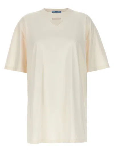 PRADA WHITE LOGO T-SHIRT