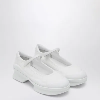 PRADA PRADA  WHITE MESH BALLERINA