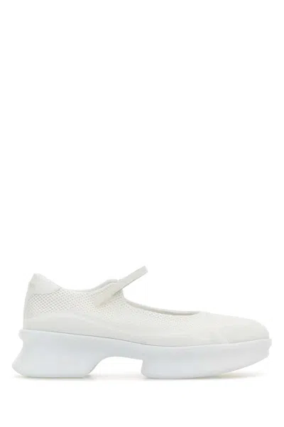 PRADA WHITE MESH BALLERINAS