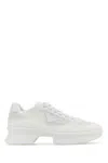 Prada Wavy Triangle Logo Low-top Sneakers In White