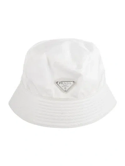 Pre-owned Prada White Nylon Bucket Hat