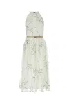 Prada White Organza Shirt Dress In White