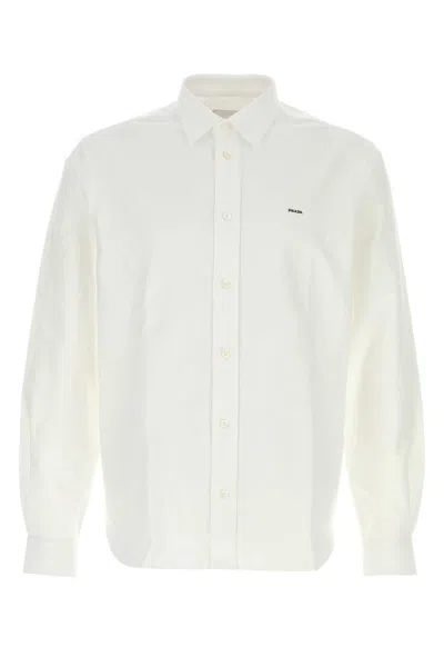 PRADA PRADA WHITE OXFORD SHIRT