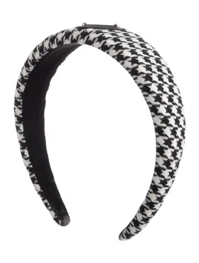 Pre-owned Prada White Patterned Hairband In Multi