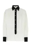 Prada White Poplin Oversize Shirt In White