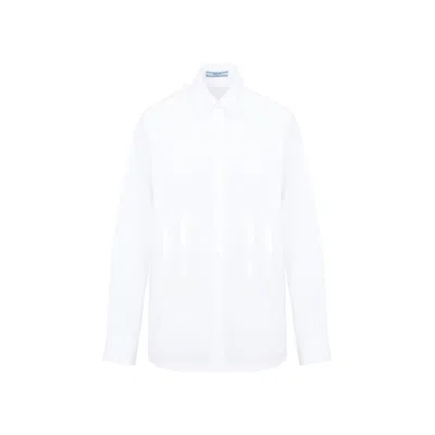 Prada White Poplin Oversize Shirt