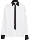 Prada White Poplin Oversize Shirt In White