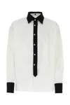 Prada White Poplin Oversize Shirt In White