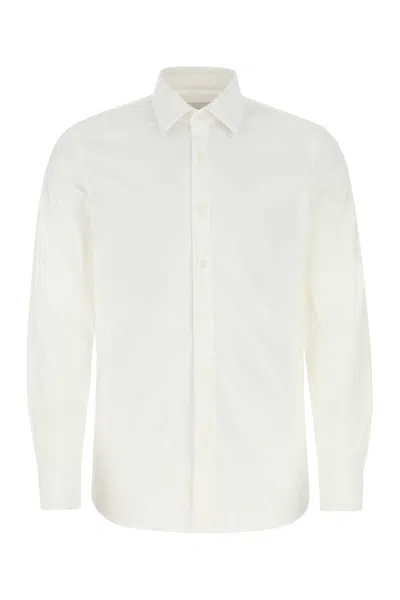 PRADA PRADA WHITE POPLIN SHIRT