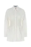 Prada Camicia In Popeline Bianco Donna In Multi