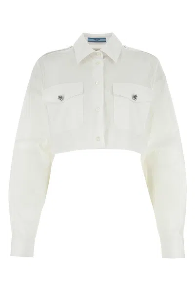 Prada White Poplin Shirt