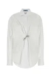 Prada White Poplin Shirt In White