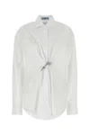 Prada White Poplin Shirt In White