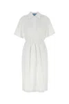 Prada Abito Chemisier In Popeline Bianco  Donna In White