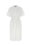 Prada Abito Chemisier In Popeline Bianco  Donna In White