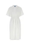 Prada Abito Chemisier In Popeline Bianco  Donna