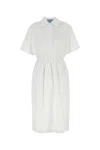 Prada Abito Chemisier In Popeline Bianco  Donna In Bianco