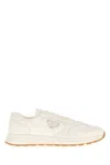 Prada Re-nylon And Suede Low-top Sneakers In Nude