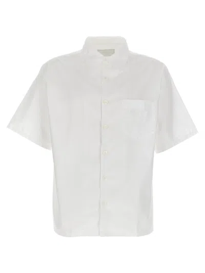 Prada White Relaxed Stripes Shirt In Purple