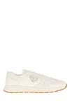 Prada Re-nylon And Suede Low-top Sneakers In White