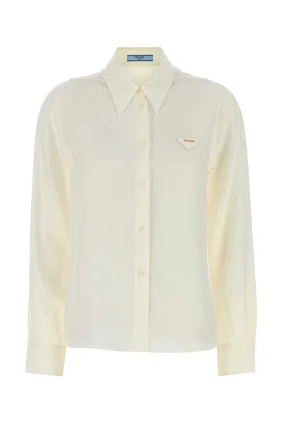PRADA WHITE SILK SHIRT