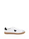 Prada Lane Leather Low-top Sneakers In White