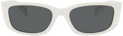 Prada White Symbole Sunglasses In 1425s0
