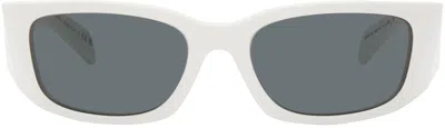 Prada White Symbole Sunglasses In 1425s0