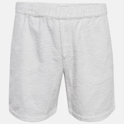 Pre-owned Prada White Terry Cotton Shorts L