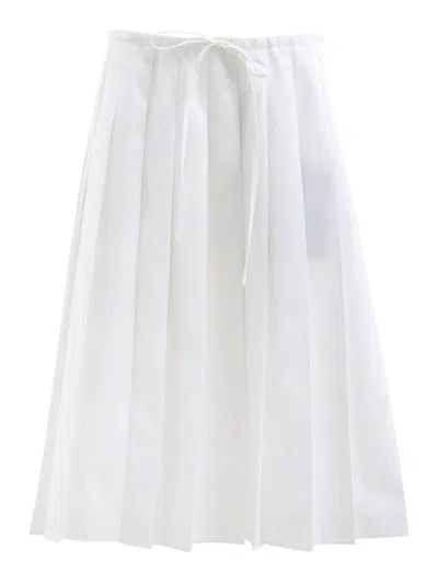 Prada White Textile Fibre Skirt