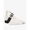 Prada White Triangle Leather Cross-body Bag In White