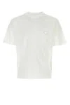 Prada Re-nylon Triangle-logo T-shirt In White