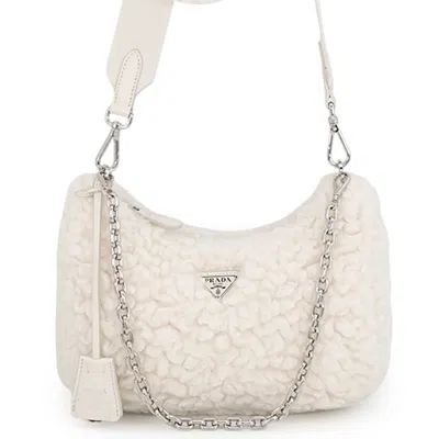 Pre-owned Prada White Wool Cashmere Shoulder Bag ()